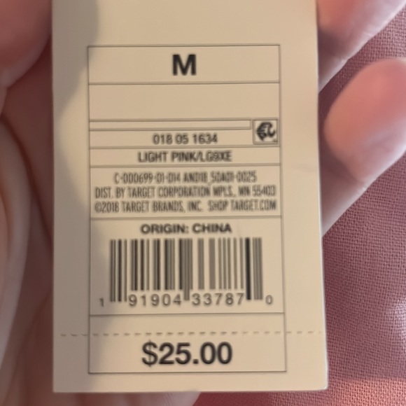 BRAND NEW Target pink linen skirt. Never worn. elastic waist with pockets! - Picture 3 of 3